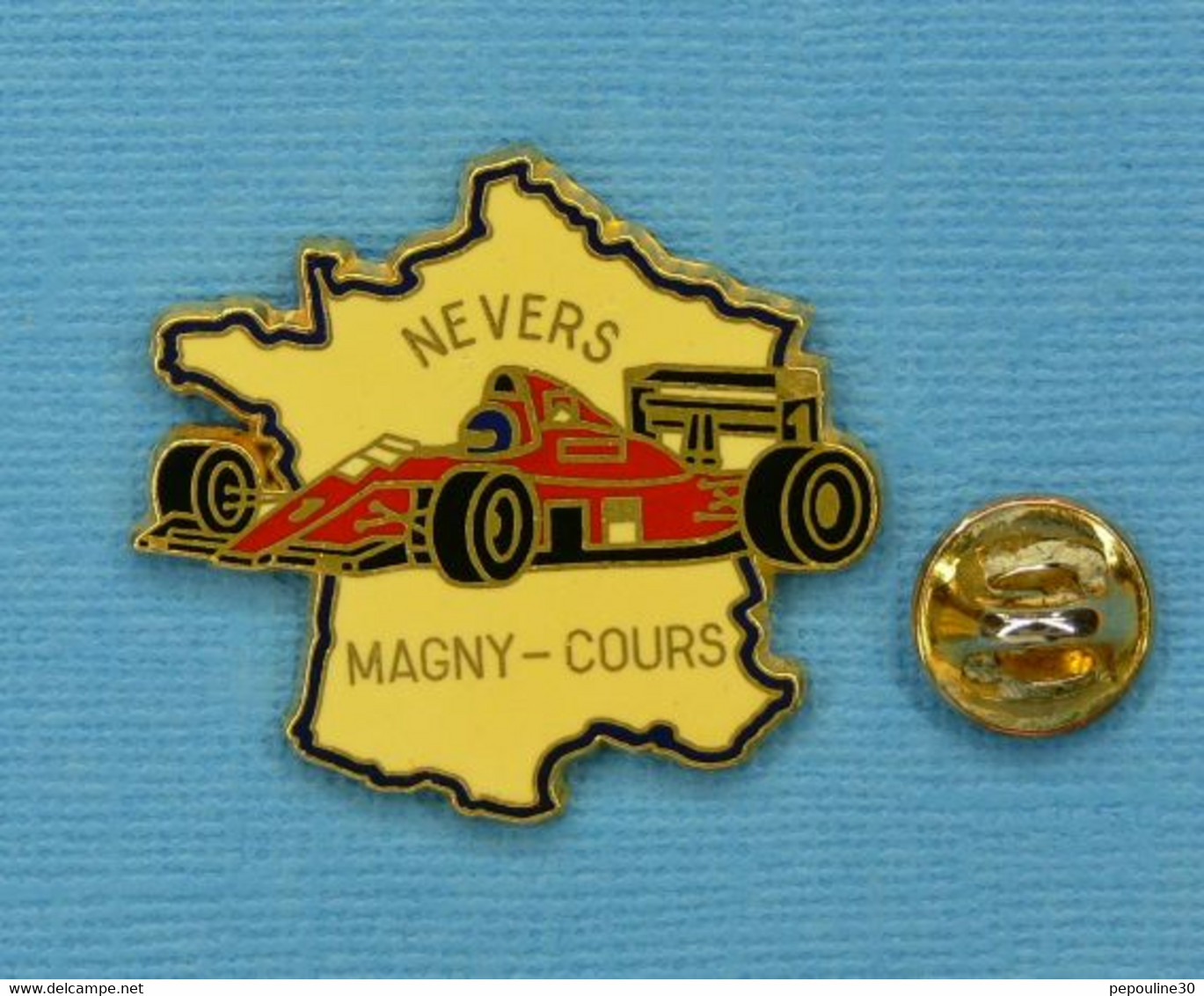 1 PIN'S //  ** CIRCUIT NEVERS MAGNY-COURS / FORMULE1 / FERRARI ** . (Béraudy Vaure). - F1