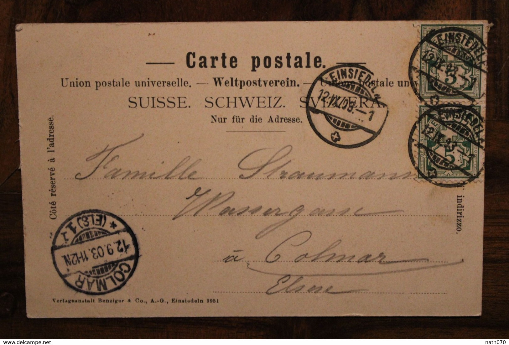 CPA AK 1903 Suisse Gruss Aus Einsiedeln Schweiz Litho Switzerland Voyagée - Einsiedeln