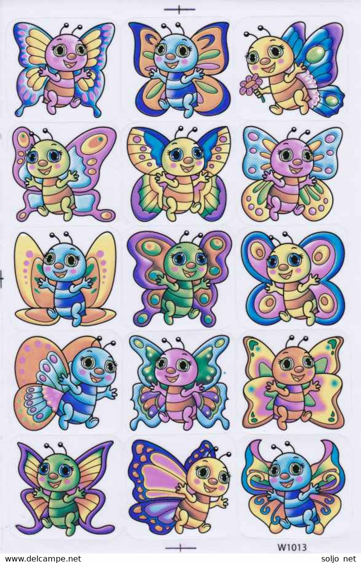 Schmetterling Insekten Tiere Aufkleber / Butterfly Sticker A4 1 Bogen 27 X 18 Cm ST168 - Scrapbooking