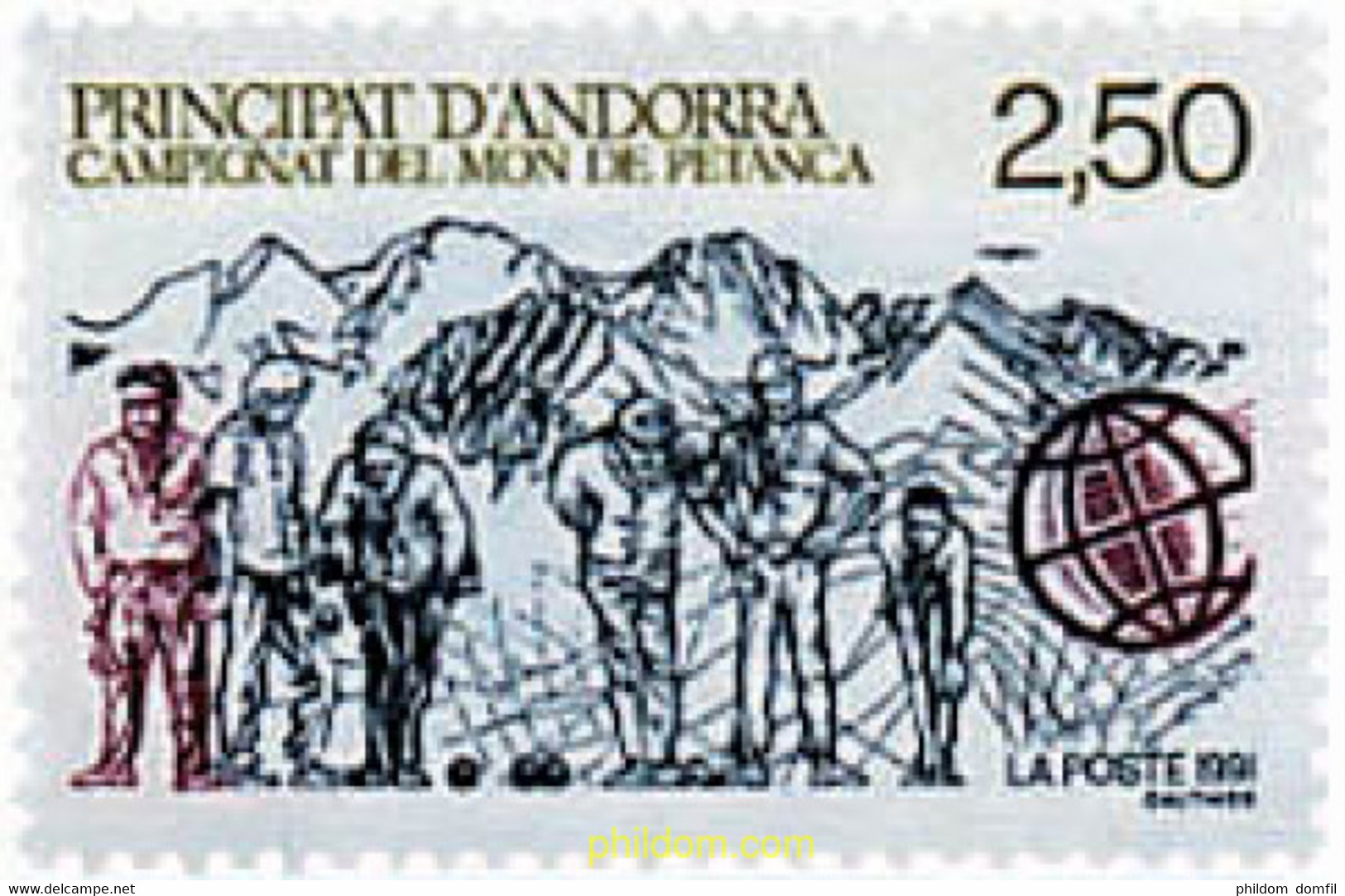 46108 MNH ANDORRA. Admón Francesa 1991 CAMPEONATOS DEL MUNDO DE PETANCA - Collezioni