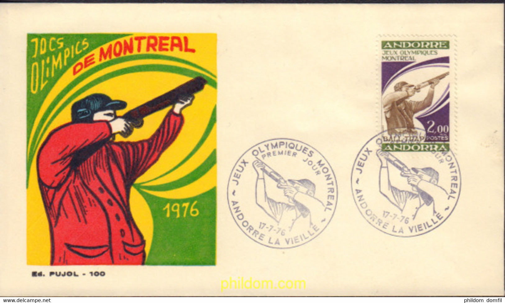 376073 MNH ANDORRA. Admón Francesa 1976 21 JUEGOS OLIMPICOS VERANO MONTREAL 1976 - Colecciones