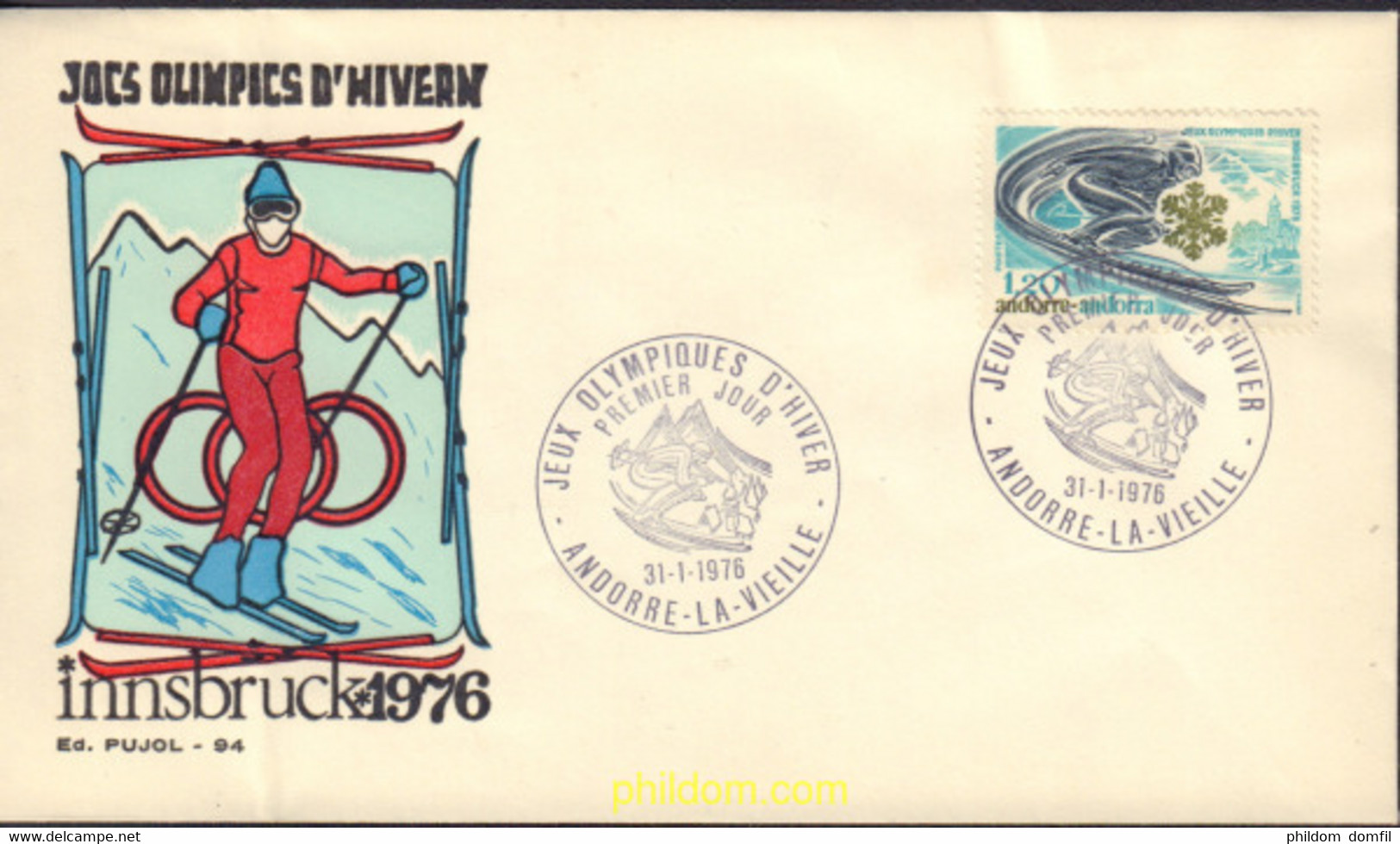 376072 MNH ANDORRA. Admón Francesa 1976 12 JUEGOS OLIMPICOS INVIERNO INNSBRUCK 1976 - Collections