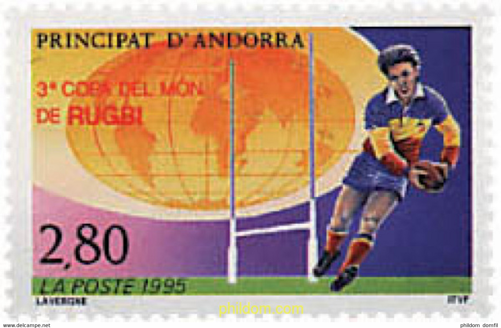 69954 MNH ANDORRA. Admón Francesa 1995 3 COPA DEL MUNDO DE RUGBY. SUDAFRICA - Verzamelingen