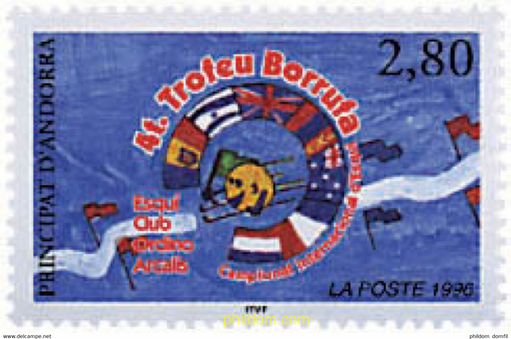 65228 MNH ANDORRA. Admón Francesa 1996 CAMPEONATO INTERNACIONAL DE ESQUI. 4º Trofeo Borrufa - Verzamelingen