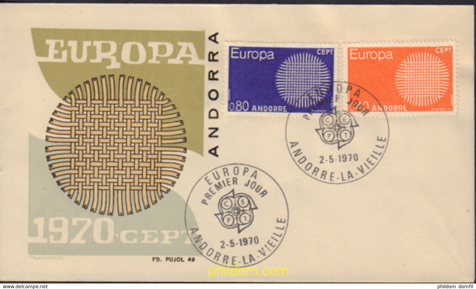 582271 MNH ANDORRA. Admón Francesa 1970 EUROPA CEPT. SOL FLAMANTE - Verzamelingen