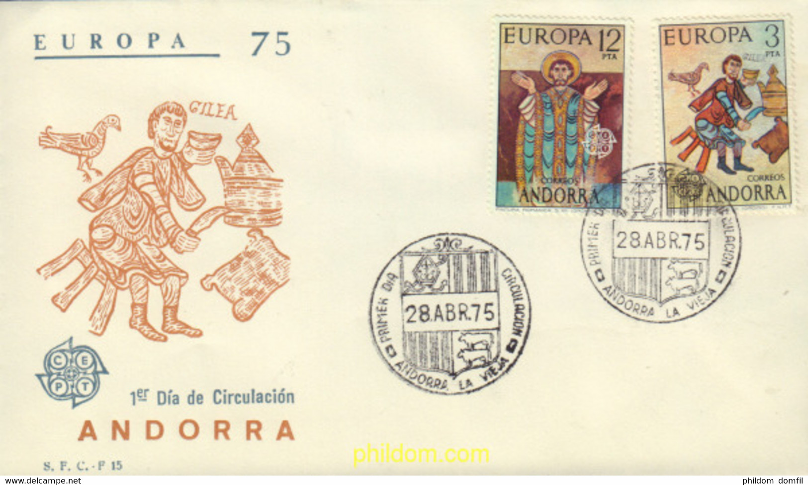 582077 MNH ANDORRA. Admón Española 1975 EUROPA CEPT. PINTURAS - Oblitérés
