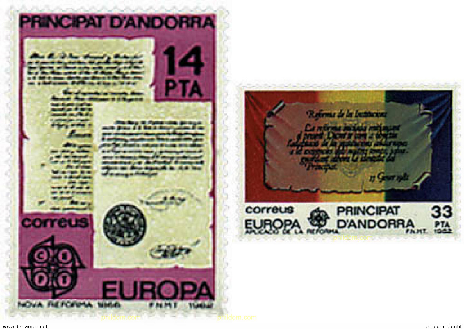 62476 MNH ANDORRA. Admón Española 1982 EUROPA CEPT. HISTORIA - Gebruikt