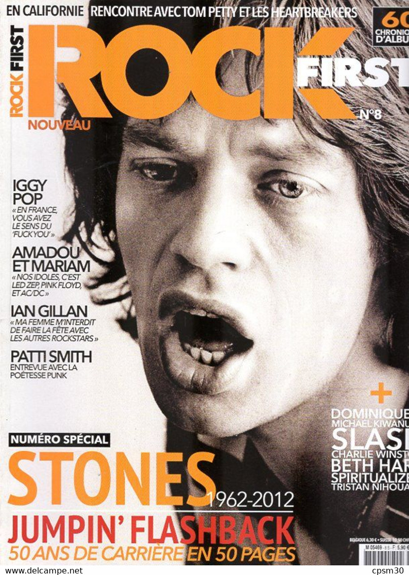 Revue ROCK First N° 08 Juin 2012 STONNE, Iggy Pop, Amadou & Mariam, Ian Gillan, Patti Smith, Etc... - Muziek