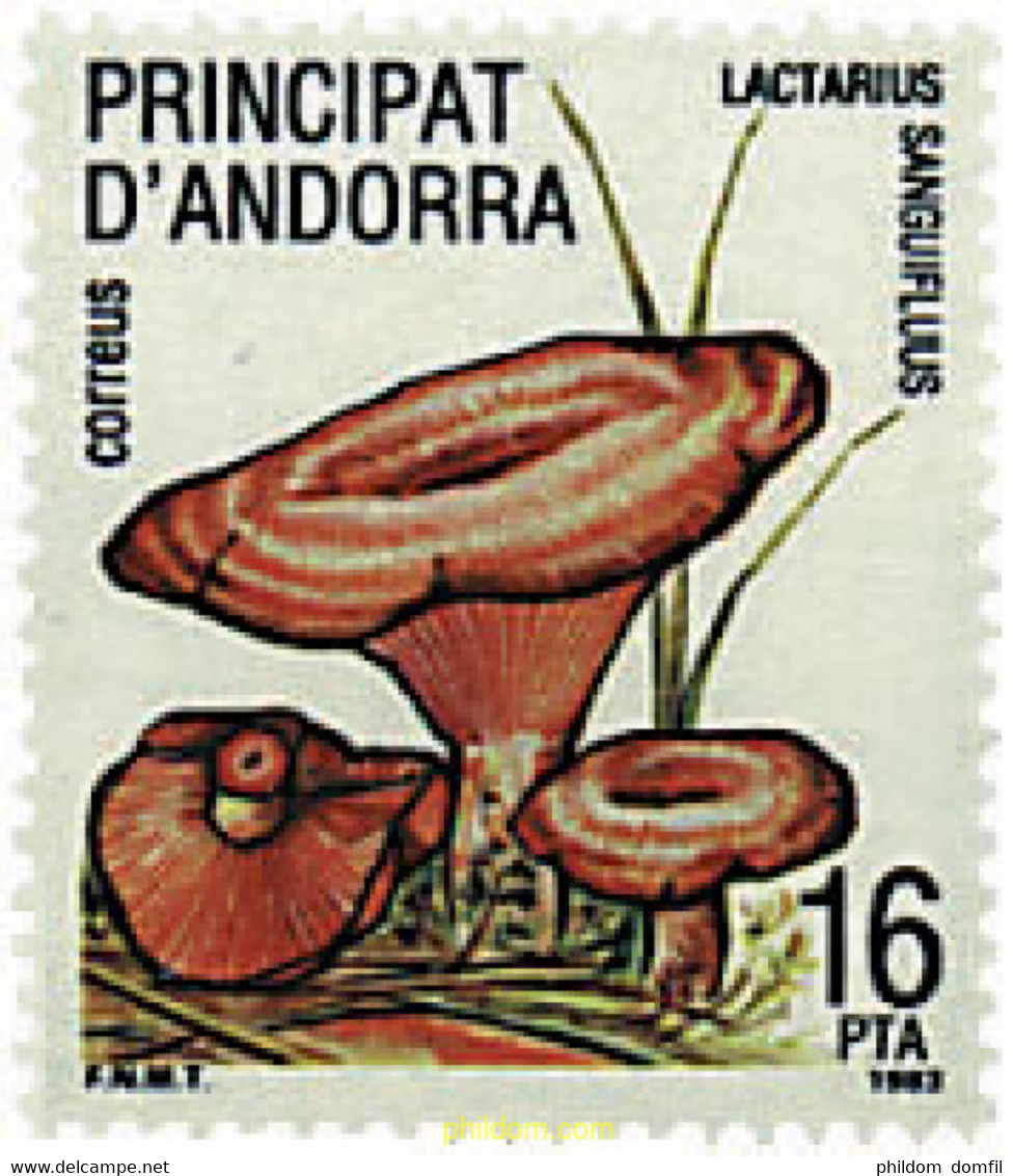 46164 MNH ANDORRA. Admón Española 1983 SETAS - Gebruikt