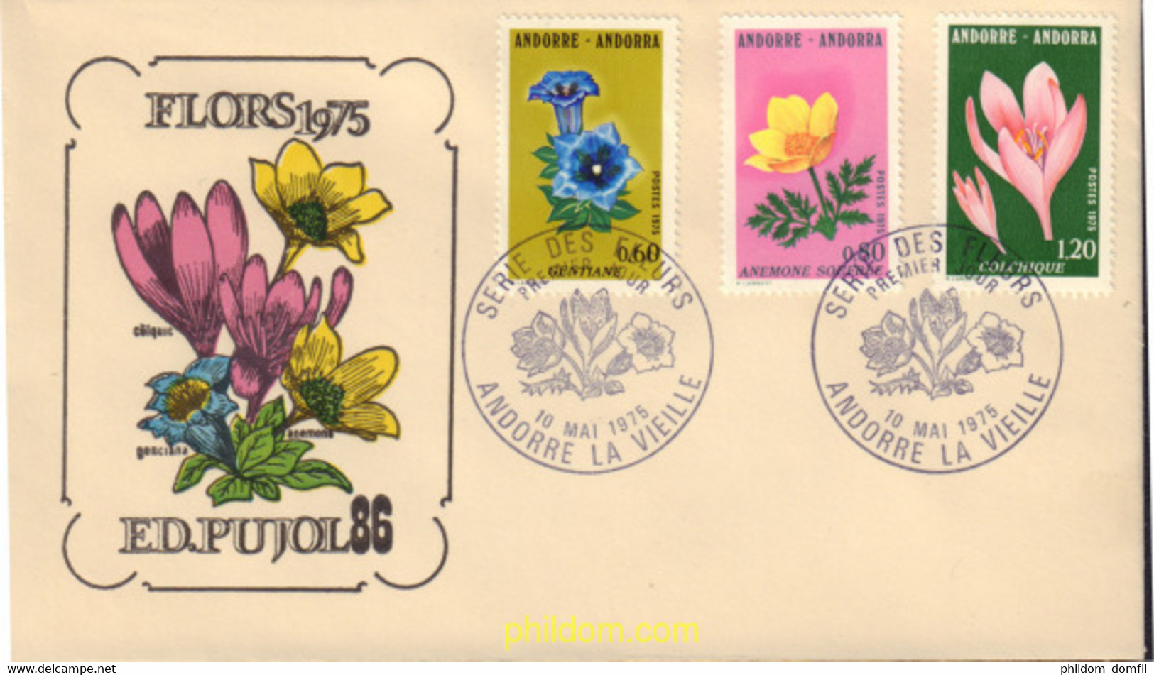 392697 MNH ANDORRA. Admón Francesa 1975 FLORES DE LOS VALLES DE ANDORRA - Verzamelingen