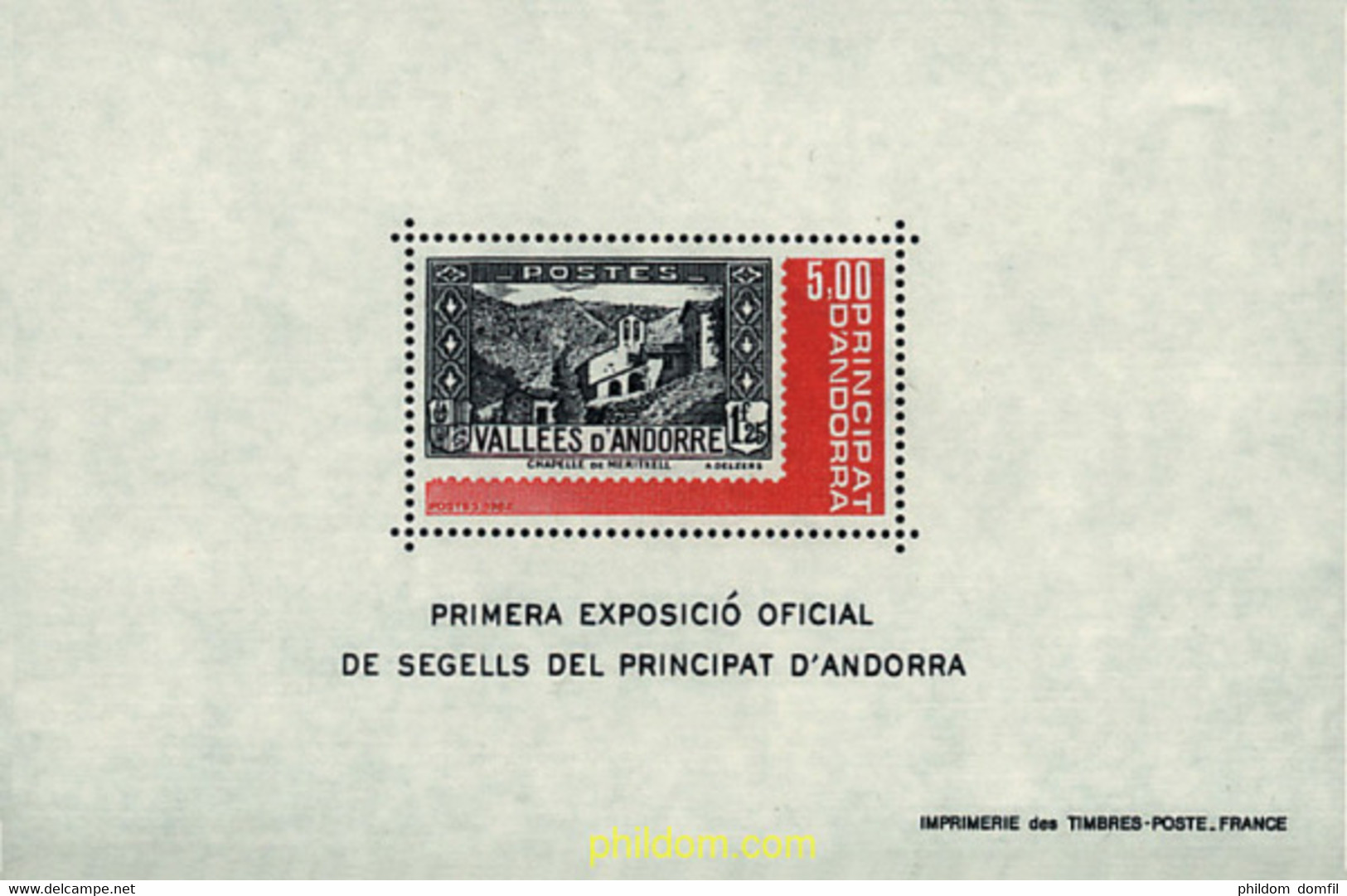 57075 MNH ANDORRA. Admón Francesa 1982 1 EXPOSICION OFICIAL DE SELLOS ANDORRANOS - Collections