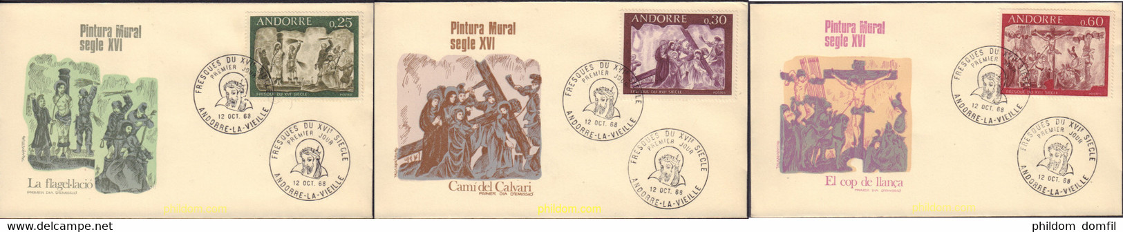 404680 MNH ANDORRA. Admón Francesa 1968 FRESCOS DEL SIGLO XVI - Collections