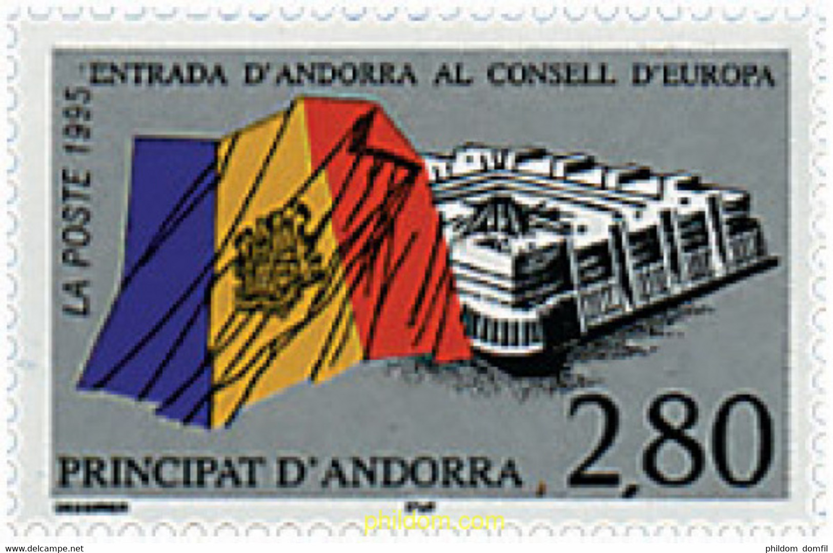 46120 MNH ANDORRA. Admón Francesa 1995 ENTRADA DE ANDORRA AL CONSEJO DE EUROPA - Collezioni