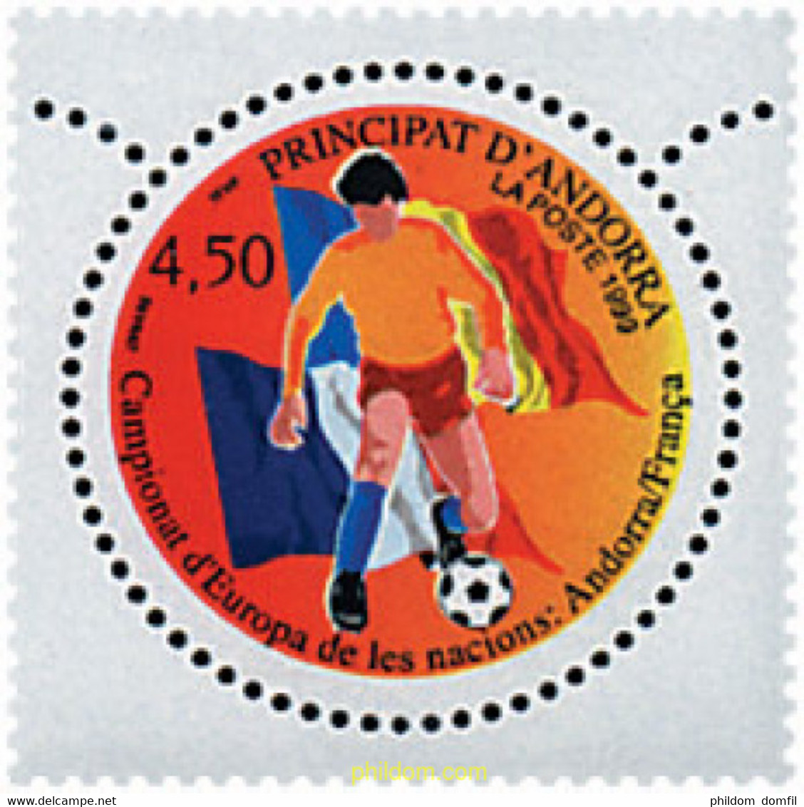 49814 MNH ANDORRA. Admón Francesa 1999 FUTBOL. CAMPEONATO DE EUROPA DE LAS NACIONES - Collections