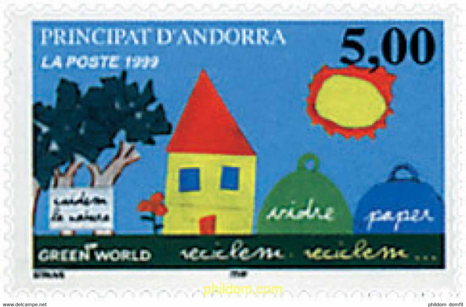 97207 MNH ANDORRA. Admón Francesa 1999 RECICLAJE - Collections
