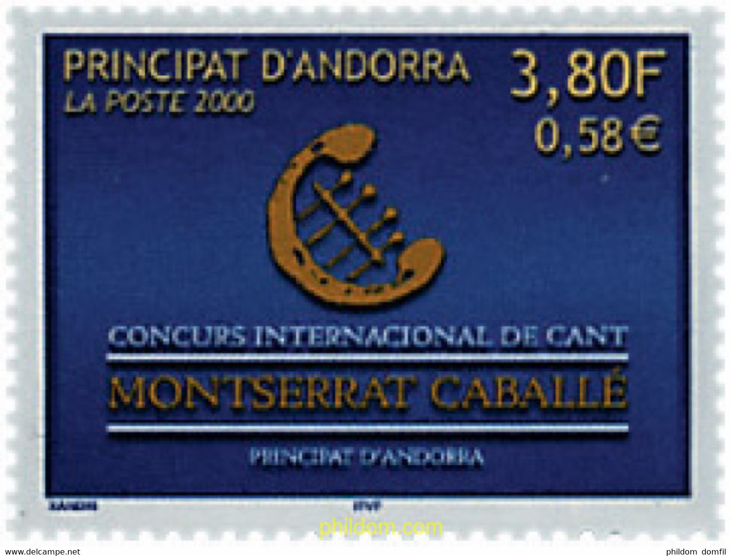 49851 MNH ANDORRA. Admón Francesa 2000 CONCURSO INTERNACIONAL DE CANTO MONTSERRAT CABALLE - Verzamelingen