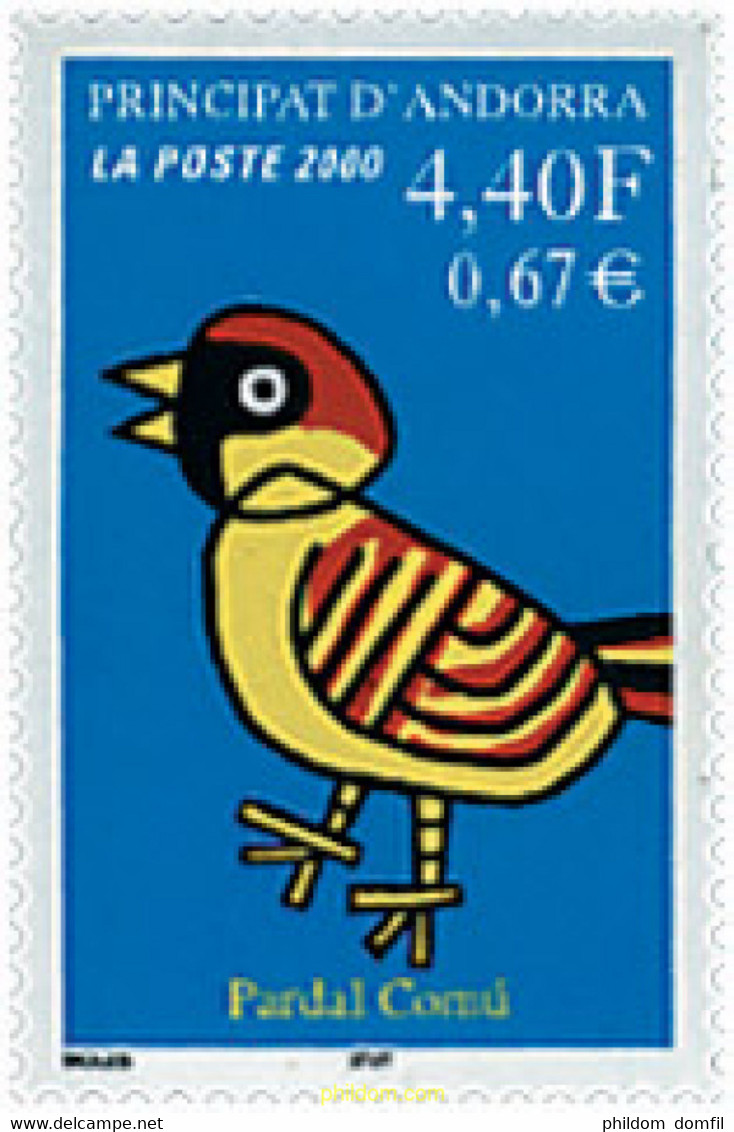 52138 MNH ANDORRA. Admón Francesa 2000 AVES - Collections