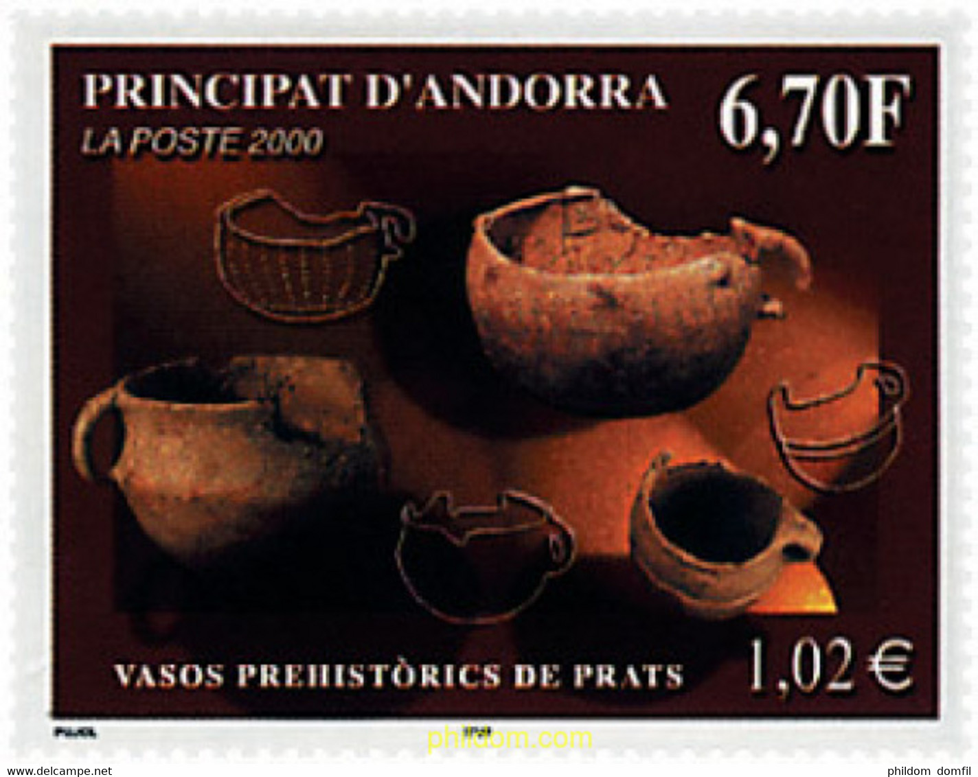 61014 MNH ANDORRA. Admón Francesa 2000 TARROS PREHISTORICOS DE PRATS - Sammlungen