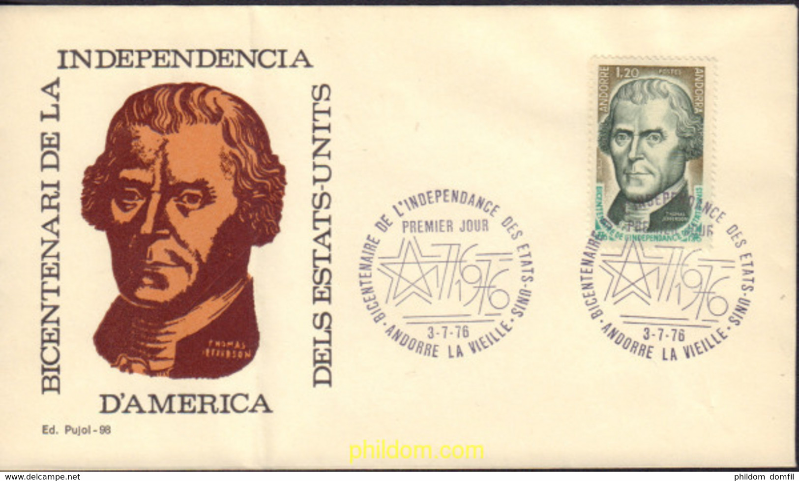 435754 MNH ANDORRA. Admón Francesa 1976 BICENTENARIO DE LA INDEPENDENCIA DE LOS ESTADOS UNIDOS - Sammlungen