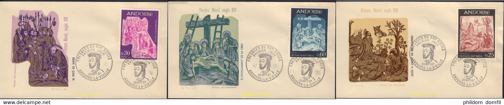 435747 MNH ANDORRA. Admón Francesa 1967 FRESCOS DEL SIGLO XVI - Sammlungen