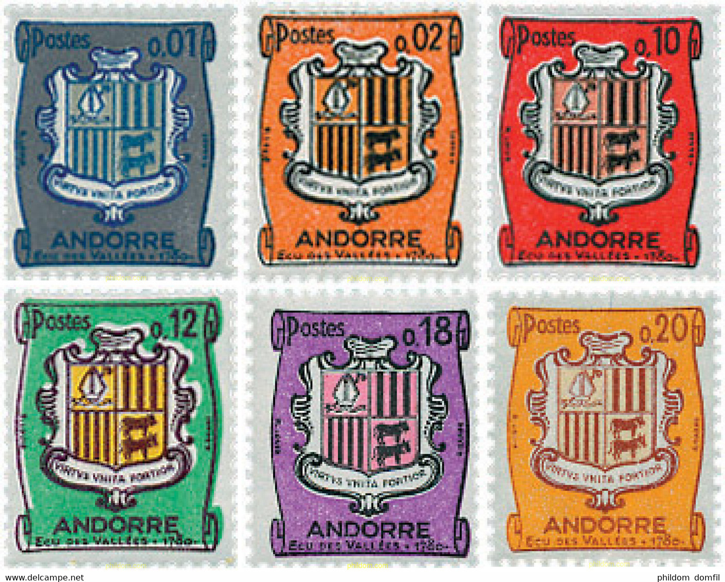 625985 MNH ANDORRA. Admón Francesa 1961 ESCUDOS - Collections