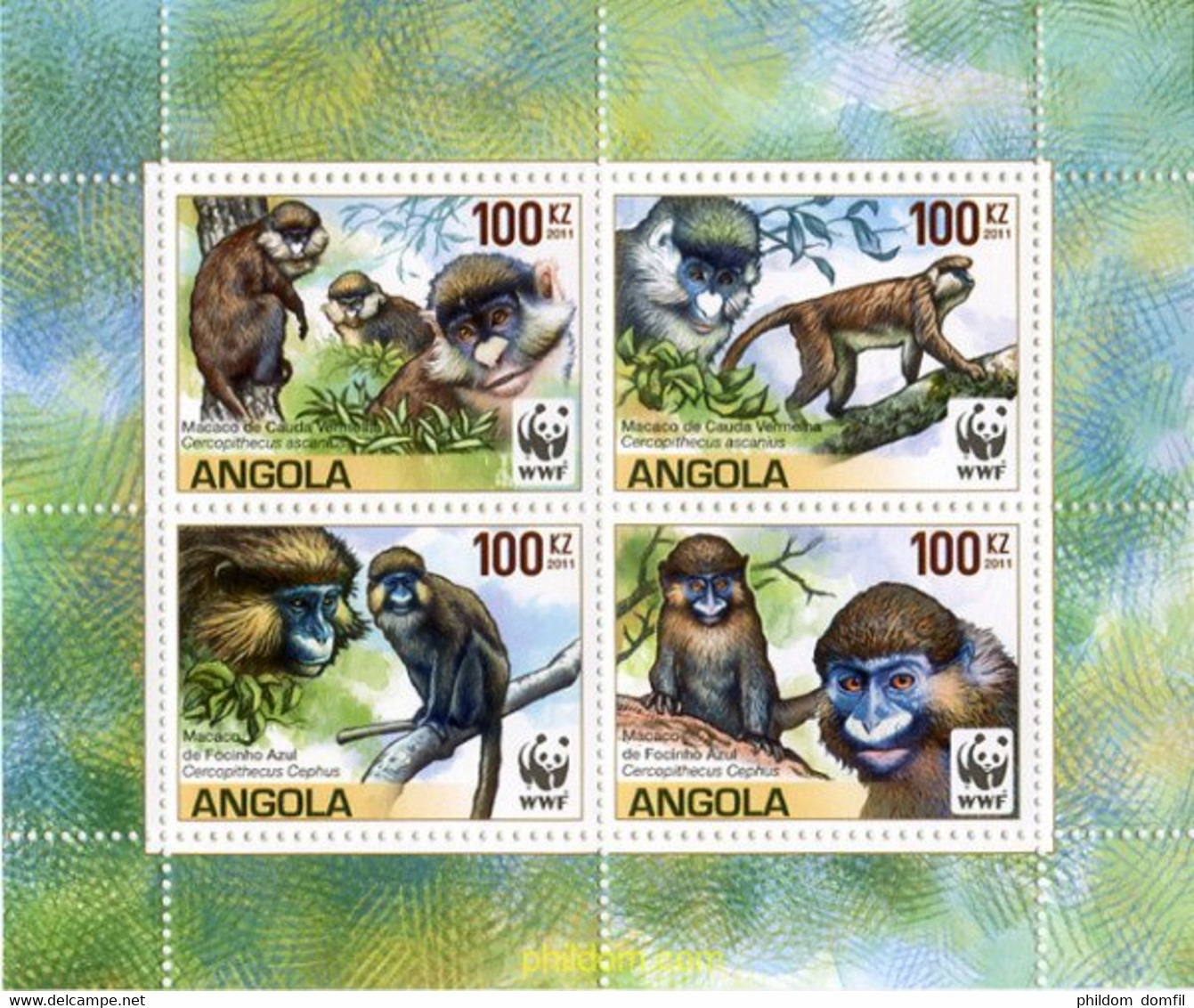 316718 MNH ANGOLA 2011 FAUNA - MACACOS - Chimpancés