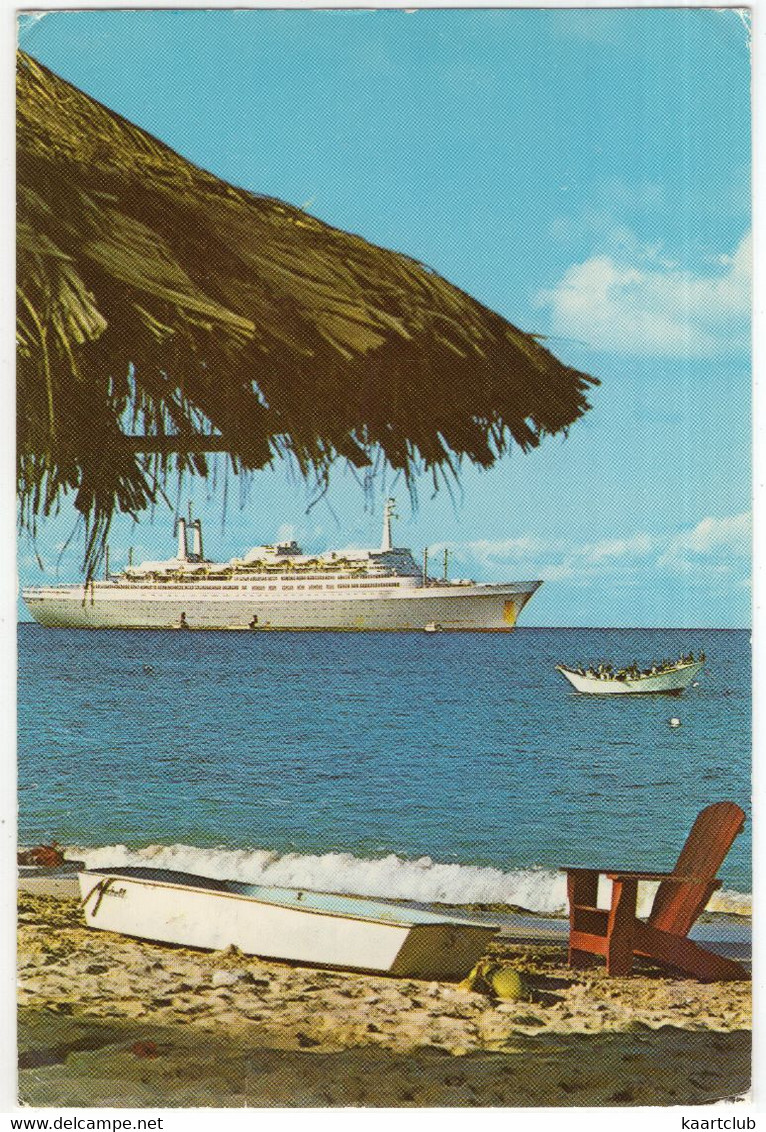 The S.S. 'ROTTERDAM' Of The Holland-America Line In A Tropical Surrounding - Altri & Non Classificati