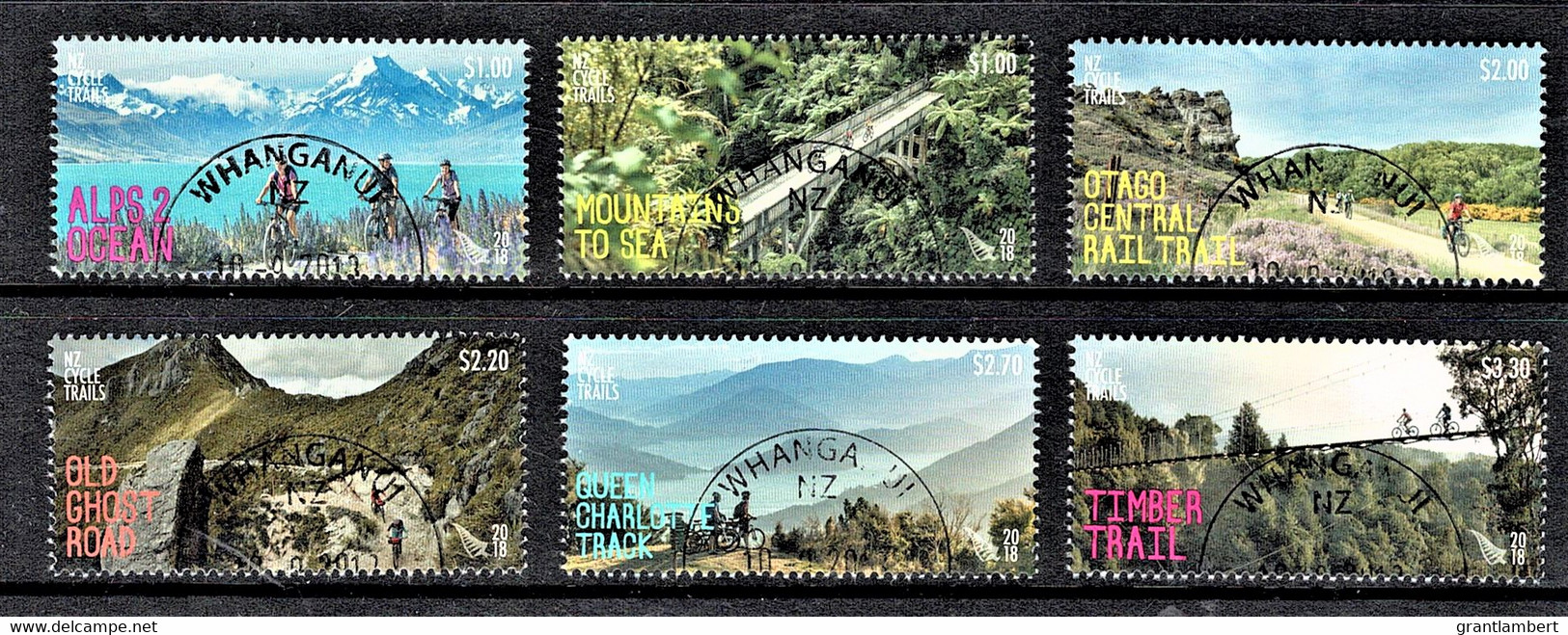 New Zealand 2018 Cycle Trails Set Of 6 Used - Oblitérés