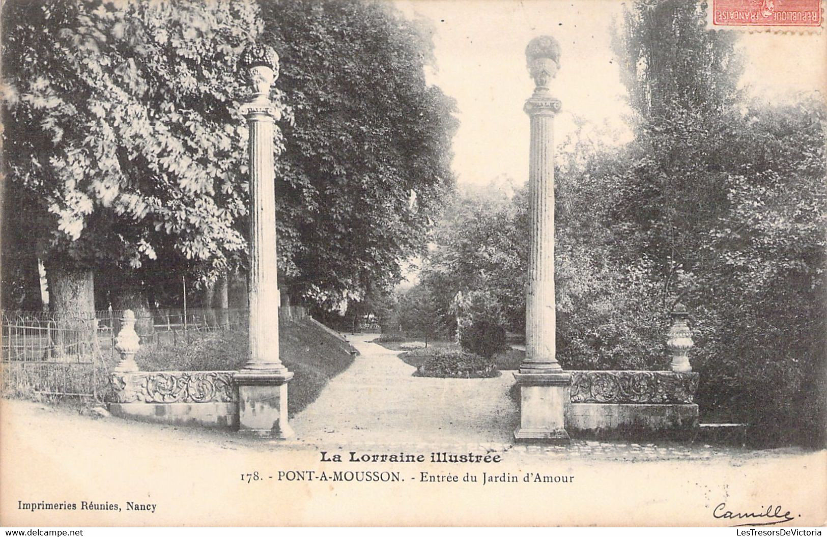 FRANCE - 54 - Pont A Mousson - Entrée Du Jardin D'Amour - Carte Postale Ancienne - Pont A Mousson