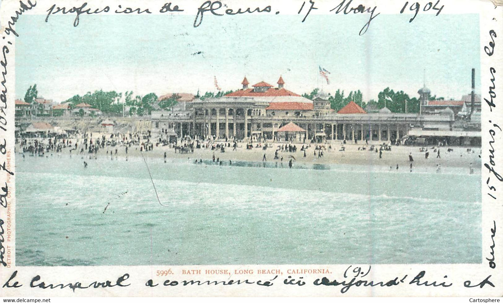 CPA Amérique > Etats-Unis > CA - California > Long Beach Bath House 1904 - Long Beach