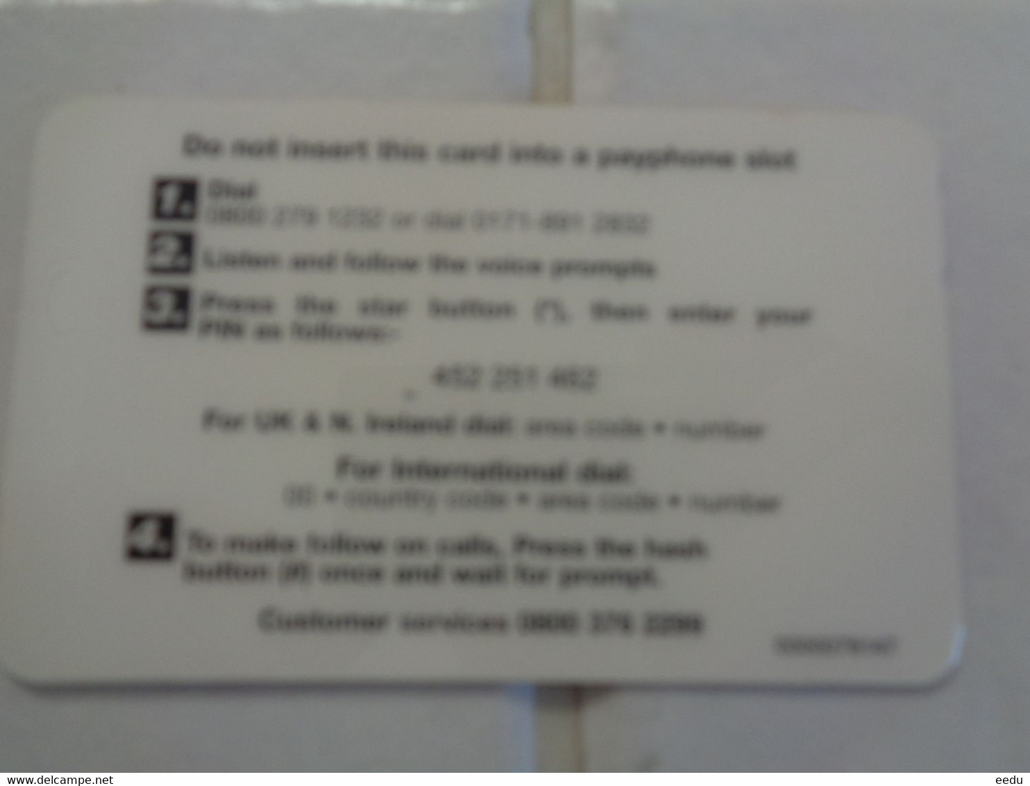 UK Phonecard - Erreurs & Variétés
