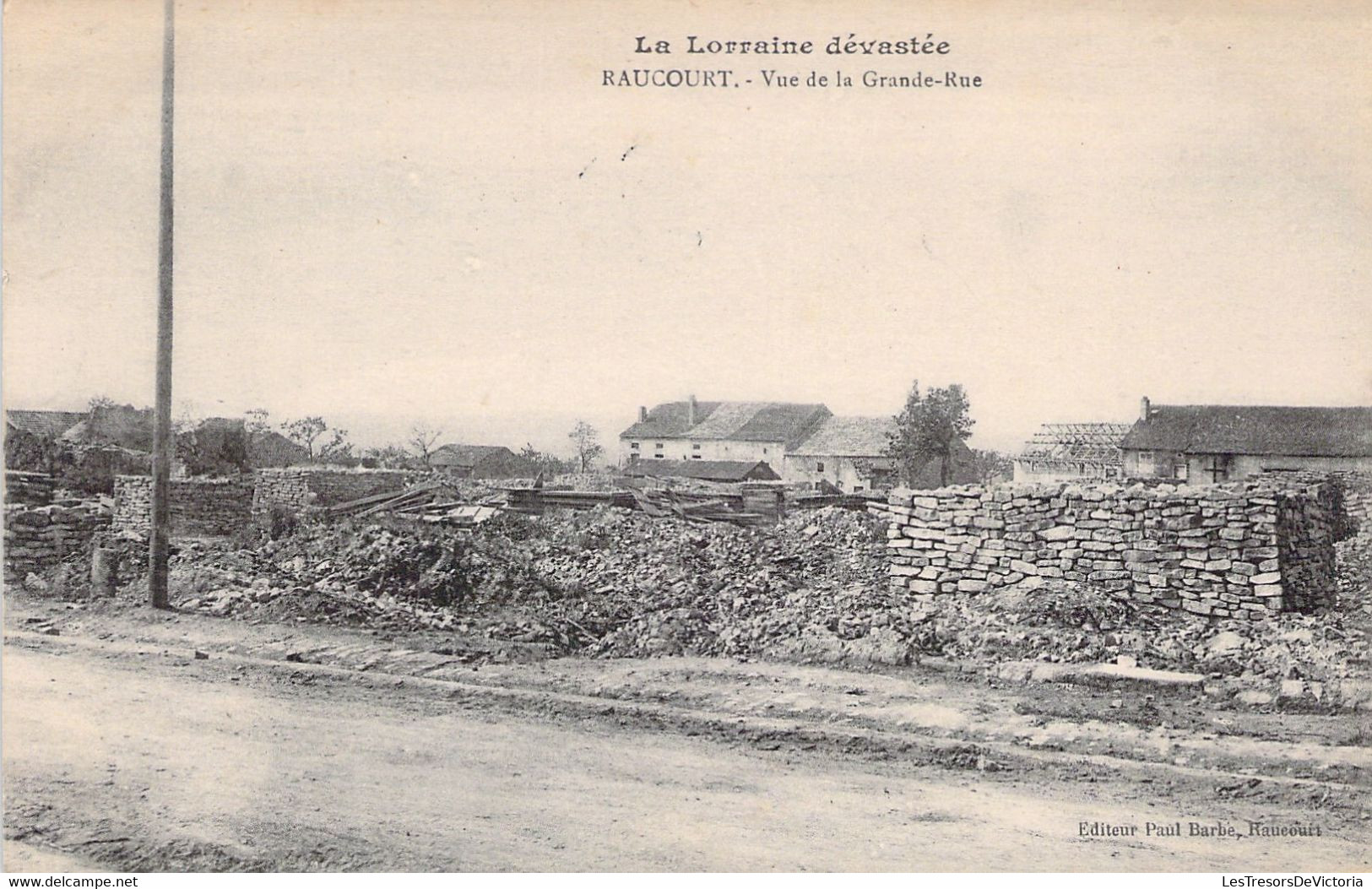 FRANCE - 54 - RAUCOURT - Vue De La Grande Rue - Paul Barbe - Carte Postale Ancienne - Autres & Non Classés