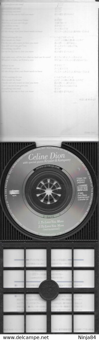 CDS  Céline Dion  " To Love You More "  Japon - Other - English Music