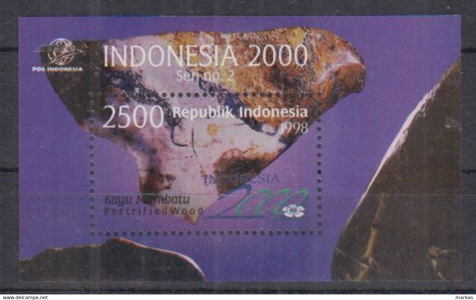 O12. Indonesia MNH 1998 Flora - Minerals - Minéraux