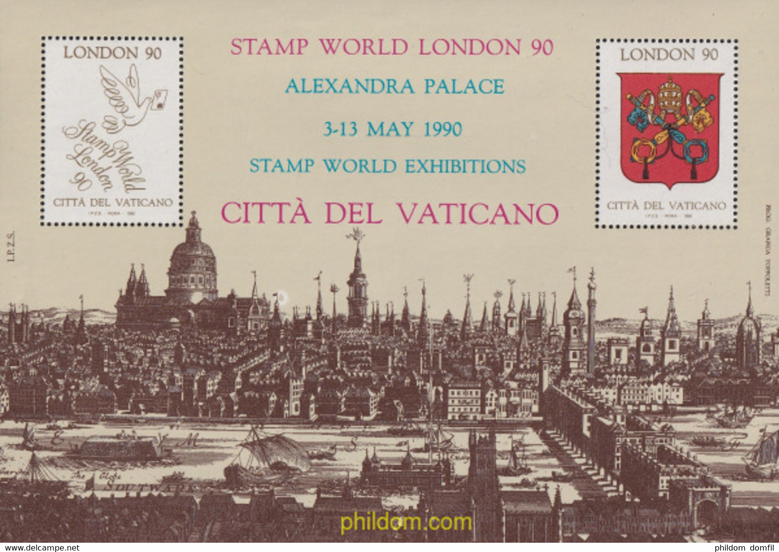 690289 MNH VATICANO 1990 EXPOSICION MUNDIAL DE FILATELIA - LONDON 1990 - Used Stamps