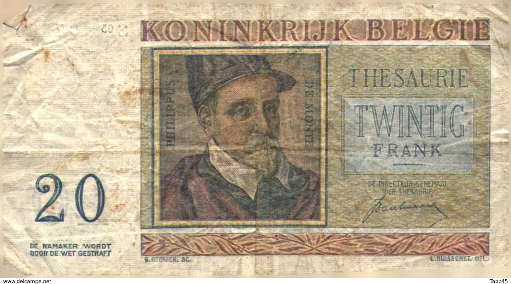 Billet  >  Belgique  > 20  Francs  > C 04 - Sonstige & Ohne Zuordnung