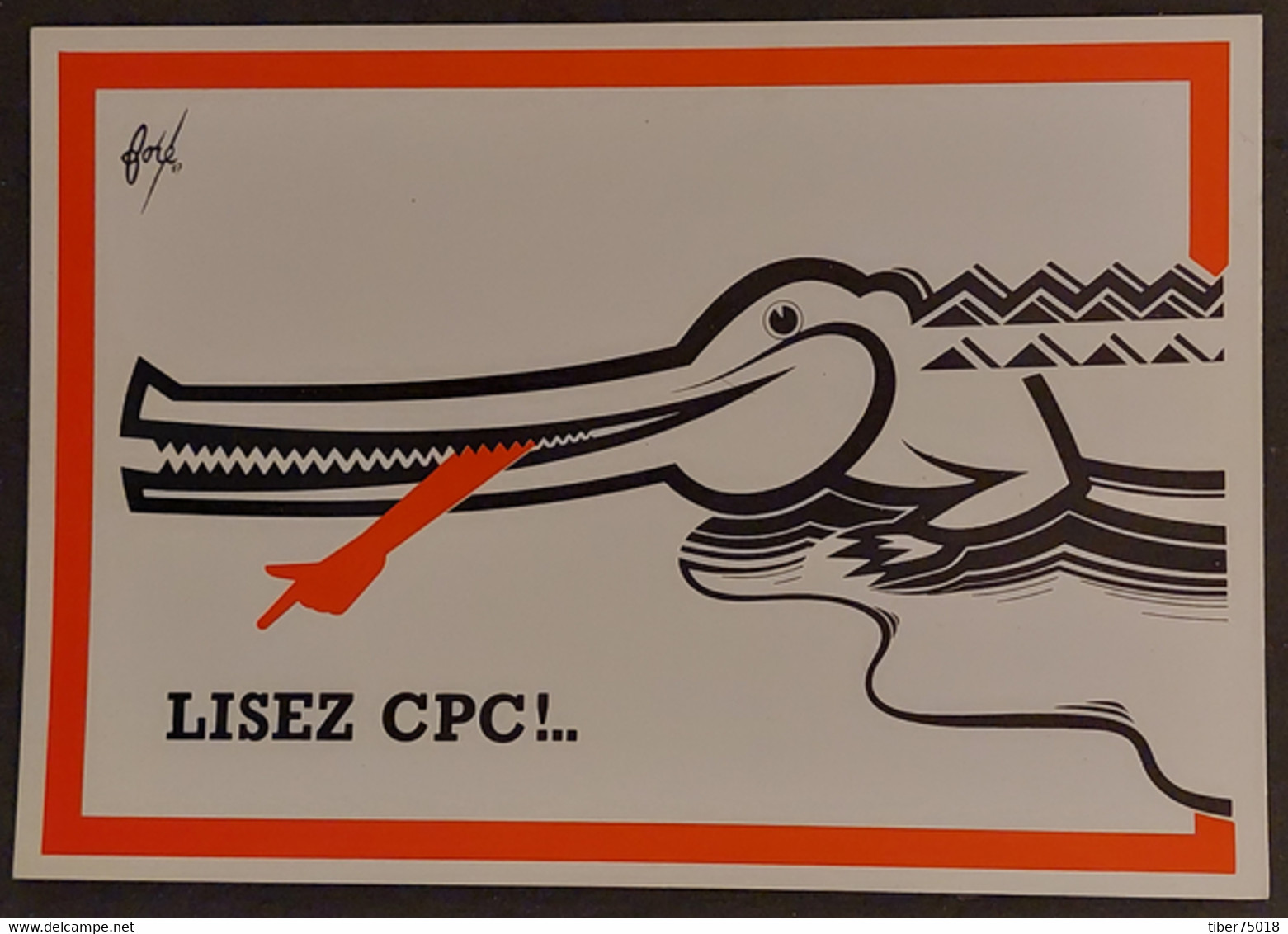 Carte Postale : Lisez CPC !... (crocodile) Illustration : Foré - Fore