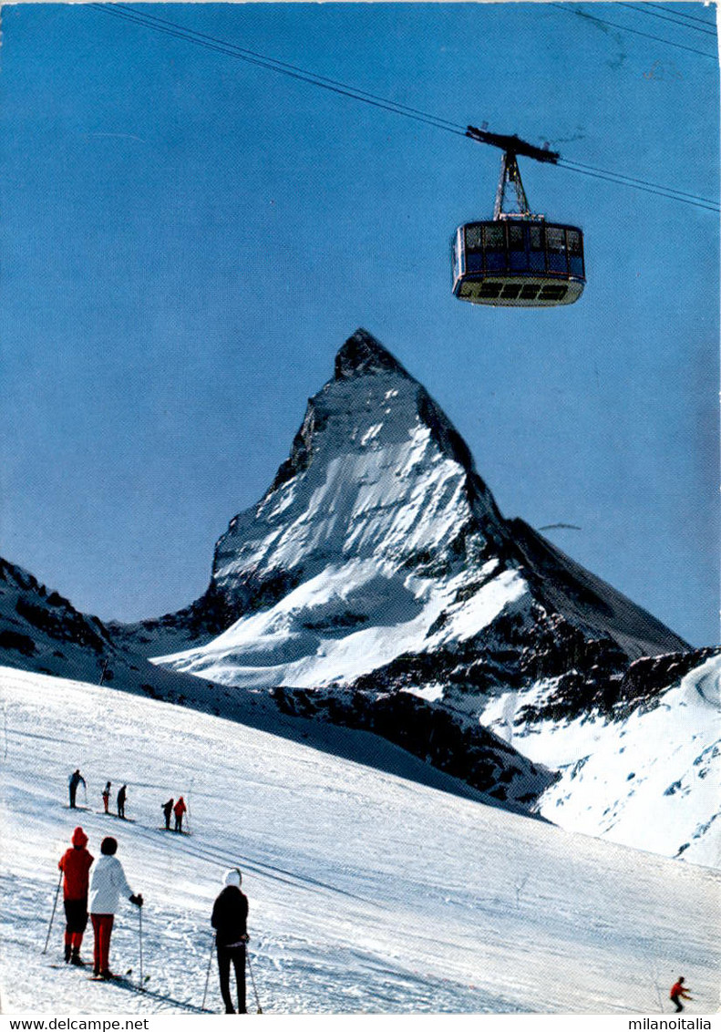 Zermatt, Luftseilbahn Furgg-trockener Steg Mit Matterhorn (2009) * 21. 1. 1980 - Steg