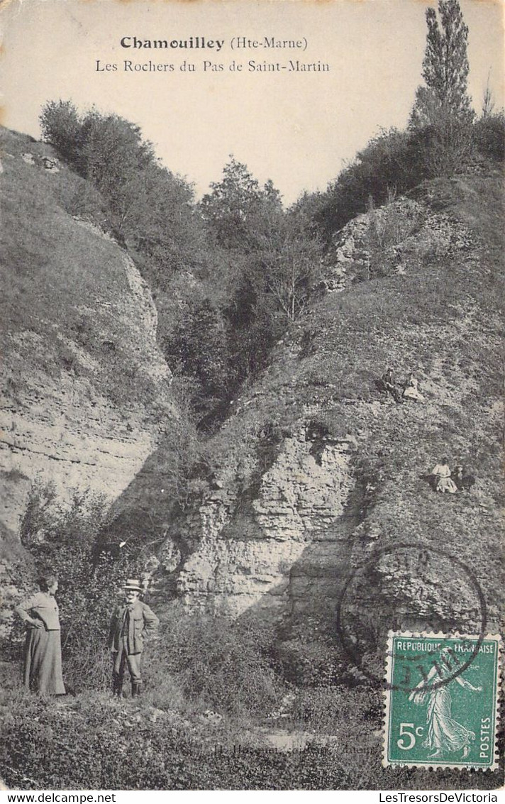 FRANCE - 52 - CHAMOUILLEY - Les Rochers Du Pas De Saint Martin - Animé - Carte Postale Ancienne - Andere & Zonder Classificatie