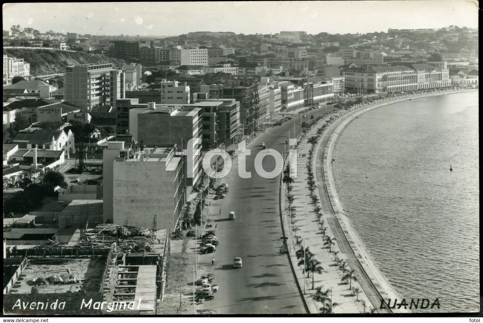 REAL PHOTO POSTCARD BAÍA LUANDA ANGOLA  AFRICA CARTE POSTALE STAMPED TIMBRE - Angola