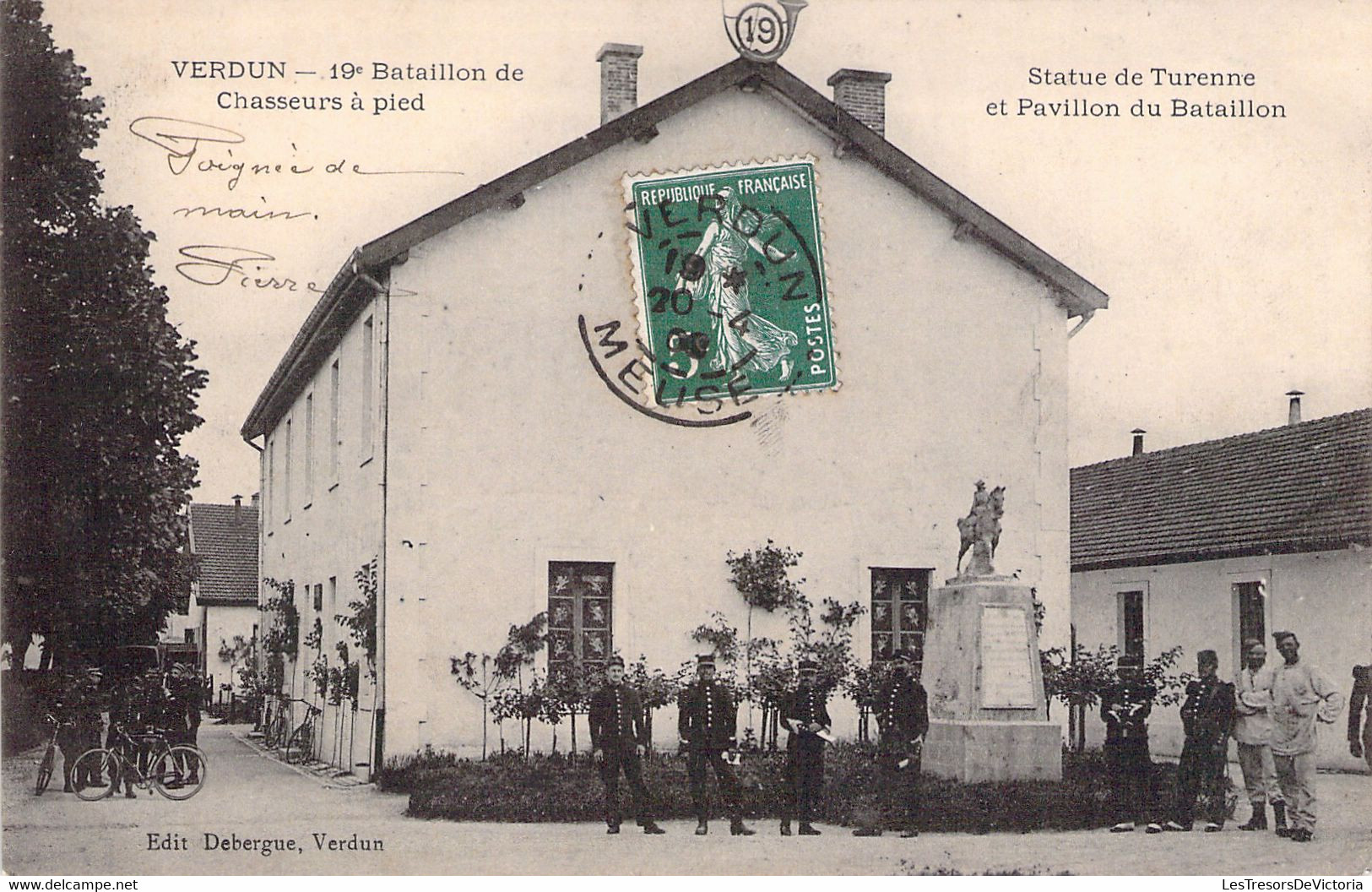 FRANCE - 55 - VERDUN - 19è Bataillon De Chasseurs à Pied - Statue De Tourenne Et Pavillon - Carte Postale Ancienne - Verdun