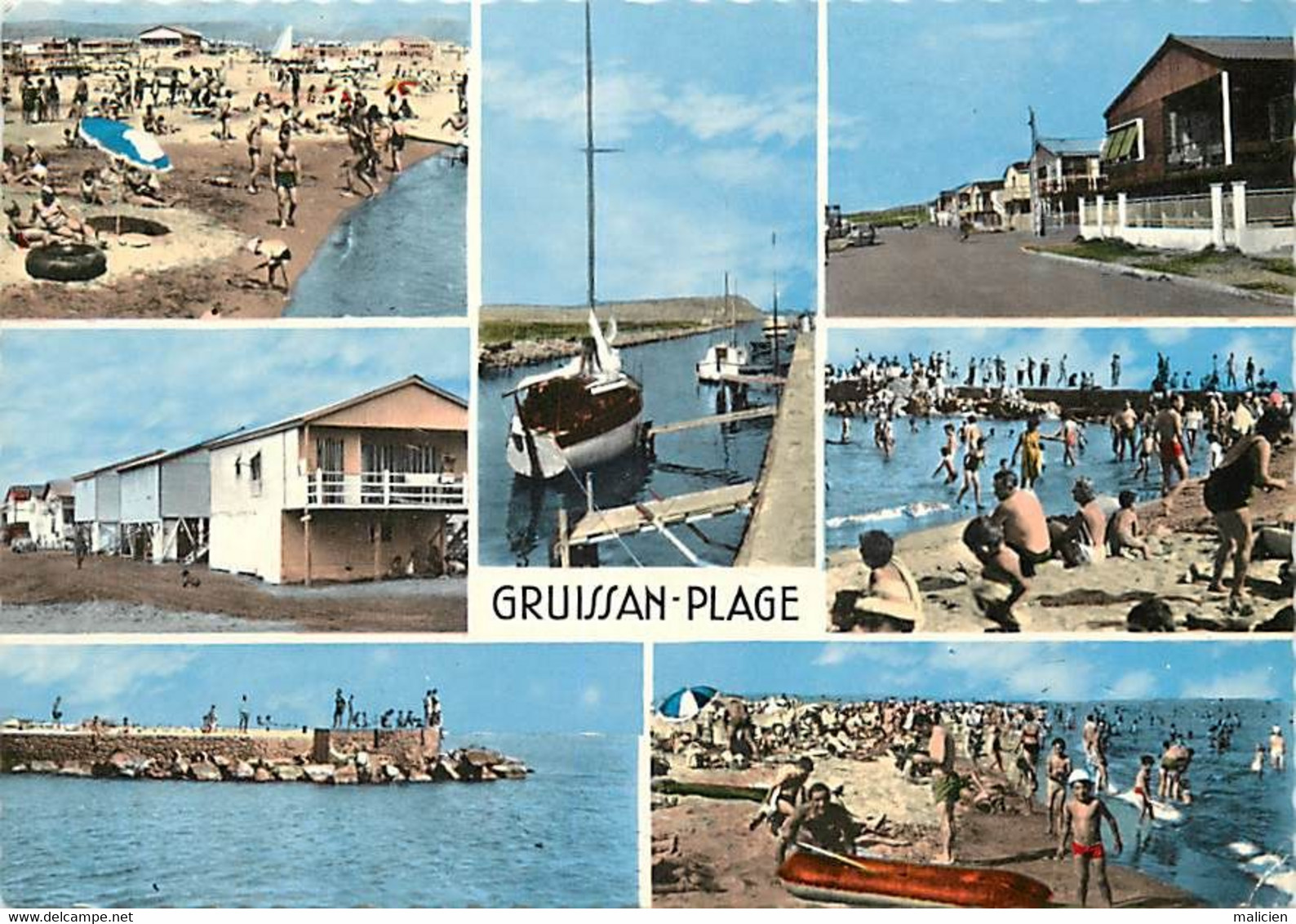 - Cpsm -ref-AC418- Aude - Gruissan Plage   - Souvenir De ..- Multi Vues - - Capendu