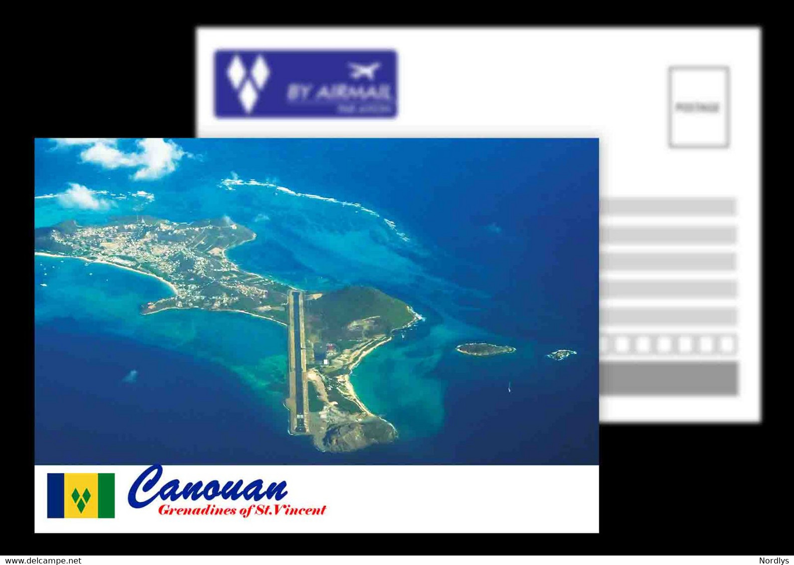 St.Vincent / Canouan / Postcard / View Card / Flag - St. Vincent Und Die Grenadinen