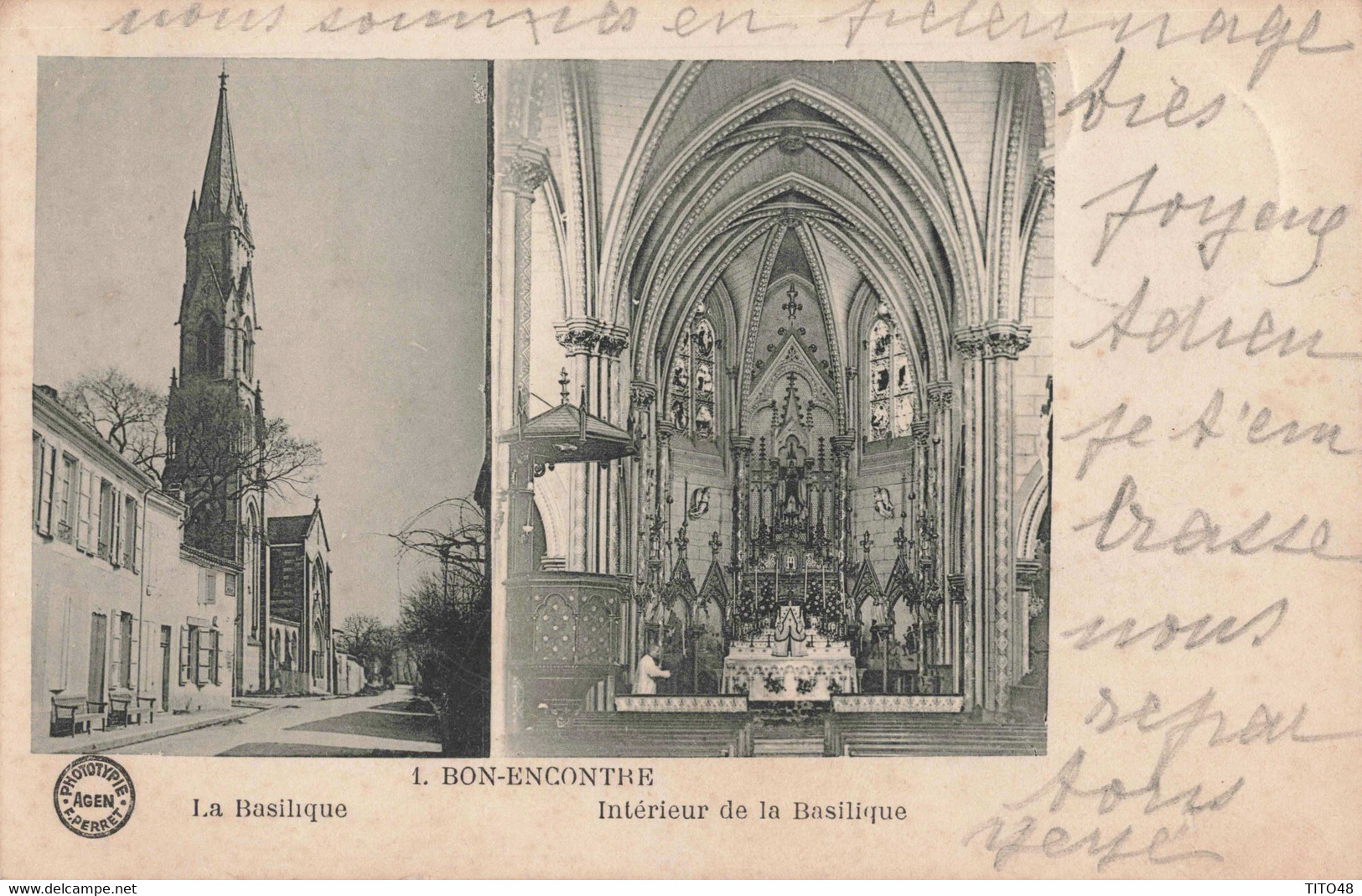 FR-47 LOT Et GARONNE - BON-ENCONTRE - Intérieur De La Basilique - Bon Encontre