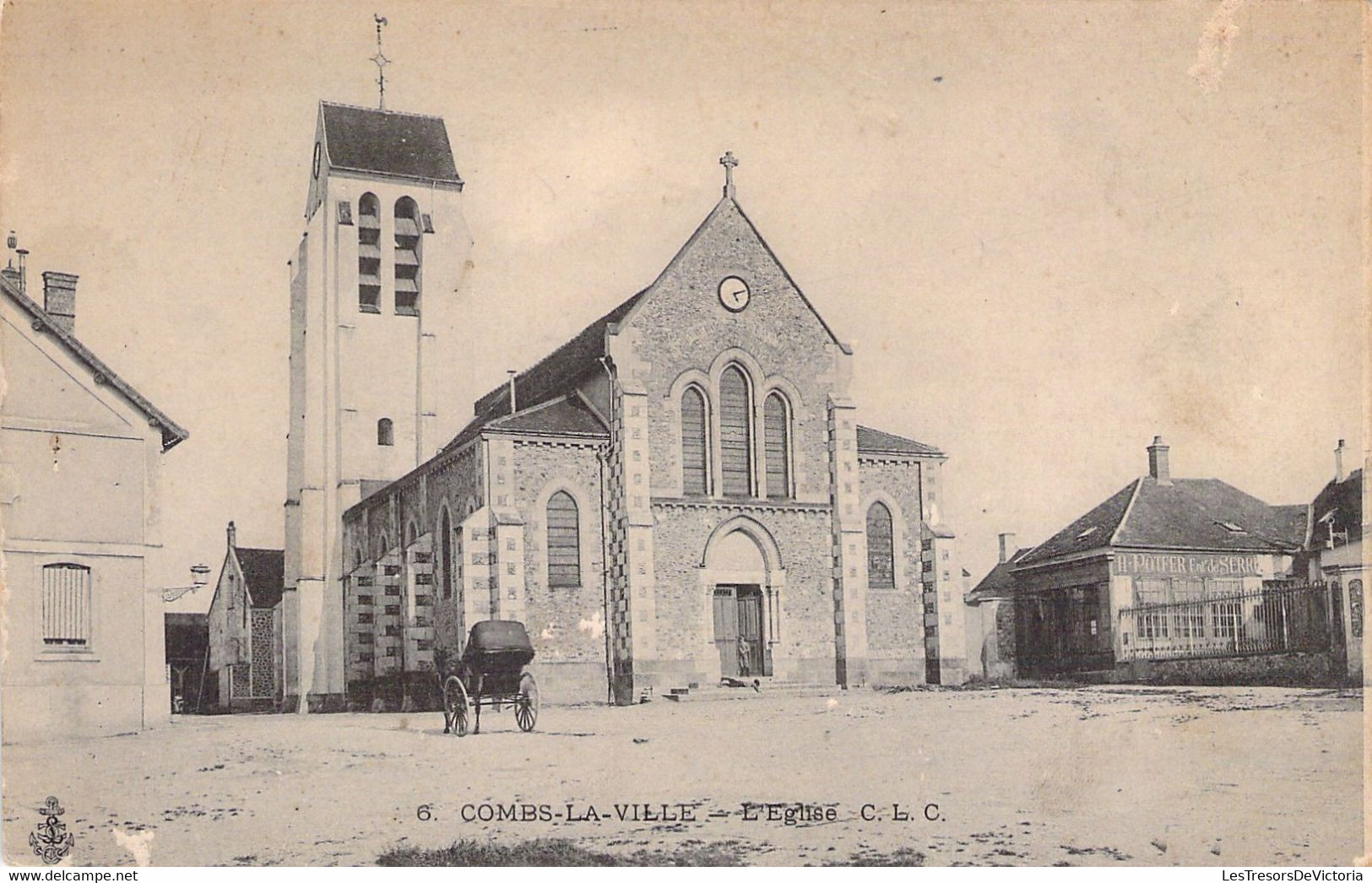 FRANCE - 77 - COMBS La Ville - L'église CLC - Carte Postale Ancienne - Combs La Ville