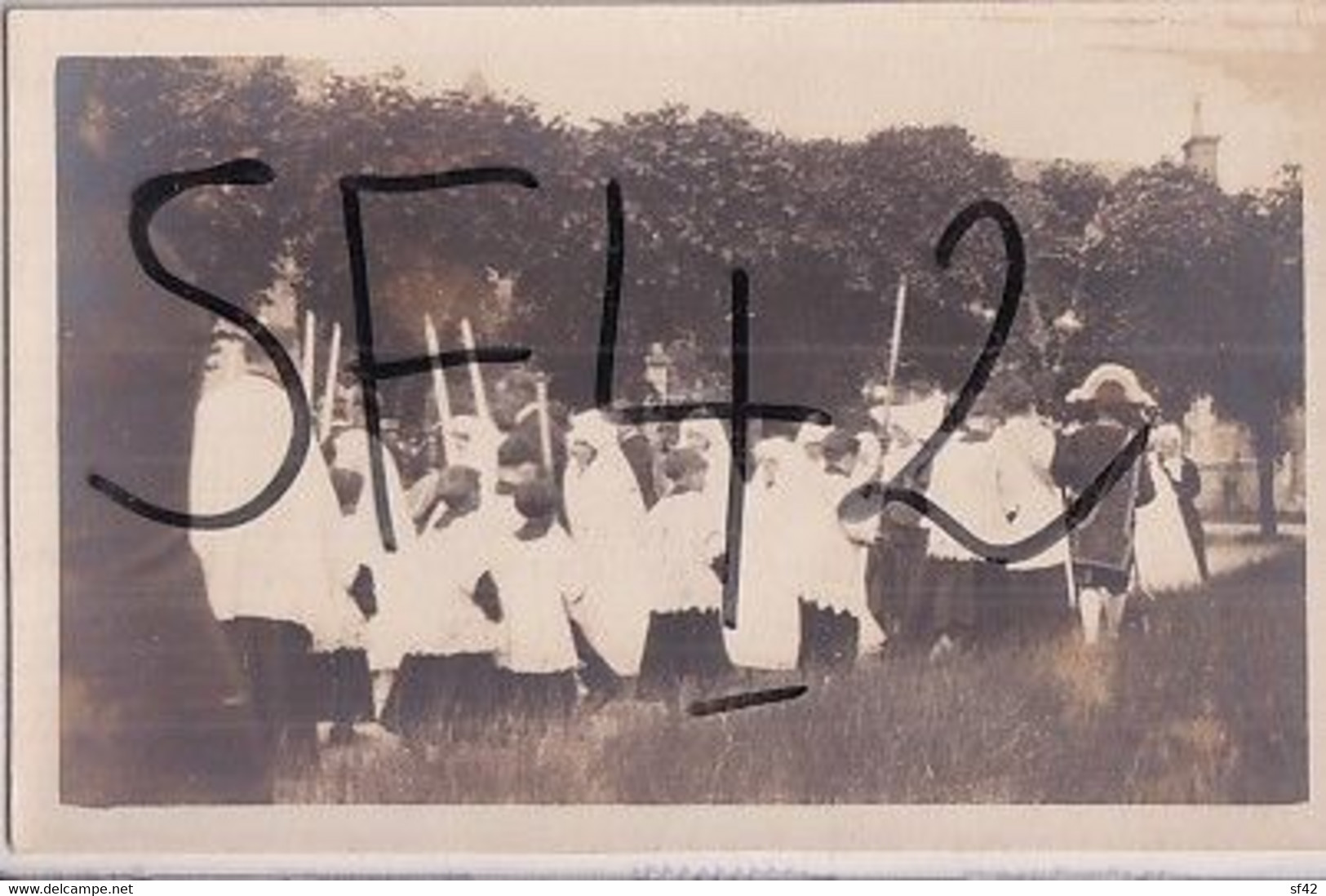 CARTE PHOTO  COMMUNIANTES   PROCESSION - Comunioni