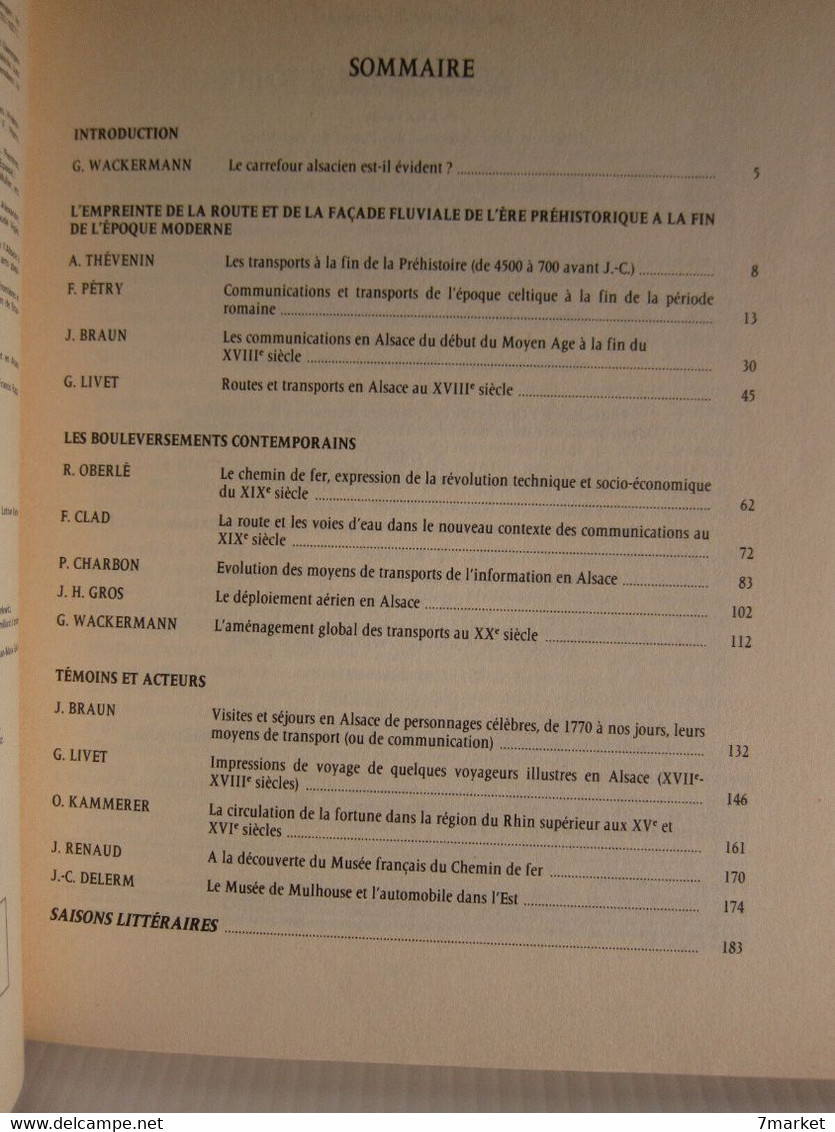 Saisons D'Alsace N°85. Le Carrefour Alsacien: Transports Et Communications / éd. ISTRA -1984 - Alsace