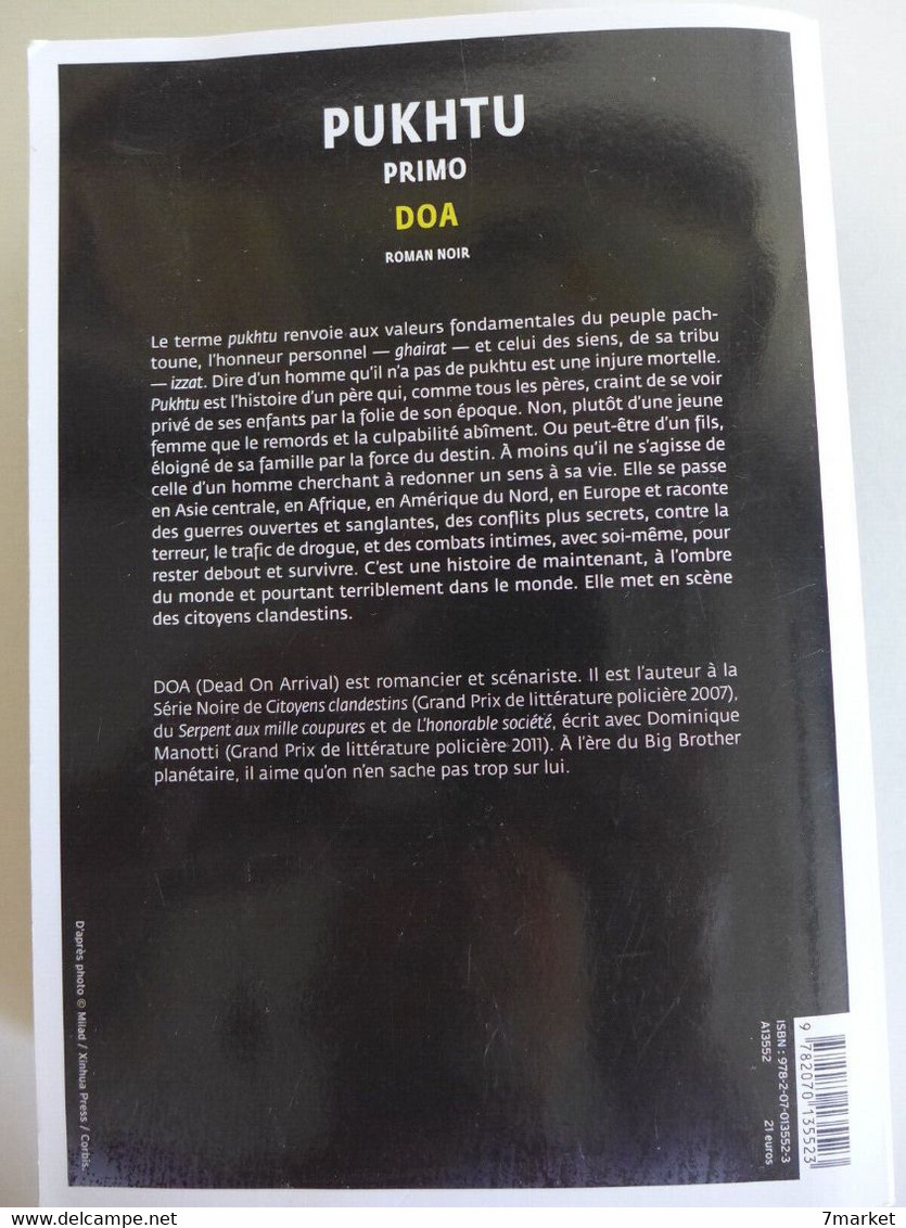 DOA - Pu Khtu Primo / Gallimard, Collection "Série Noire", 2015 - Roman Noir