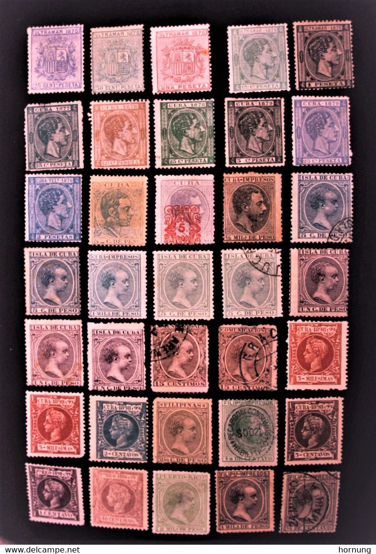 Spain Colonies (1874-1898 ), King Alfons XIII,  Collection-LOT, 70 % MNH. - Voorfilatelie