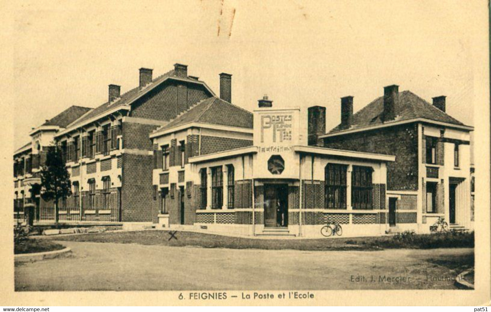 59 - Feignies : La Poste Et L' Ecole - Feignies